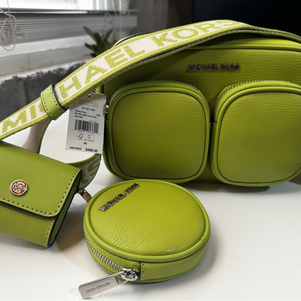 Michael Kors Vibrant Green Crossbody Bag